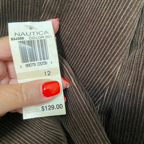 Nautica NWT dark brown corduroy size 12 blazer - Picture 5 of 6